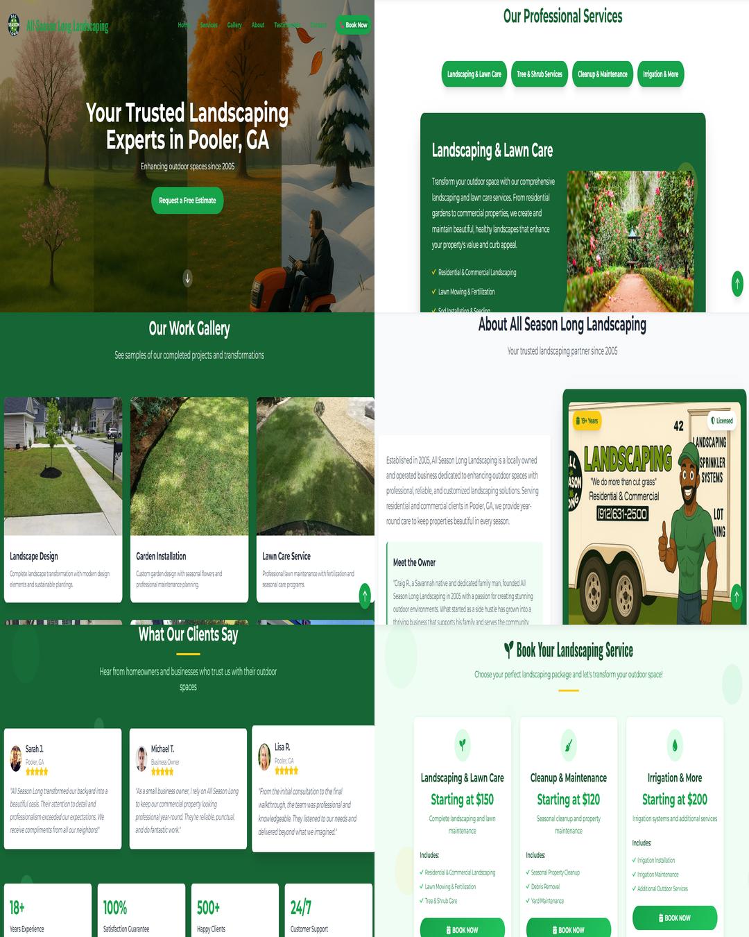 All Season Long Landscaping Layout